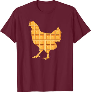 Chicken Waffles for Chicken & Waffle Lover T-Shirt - T-Shirt | Maroon