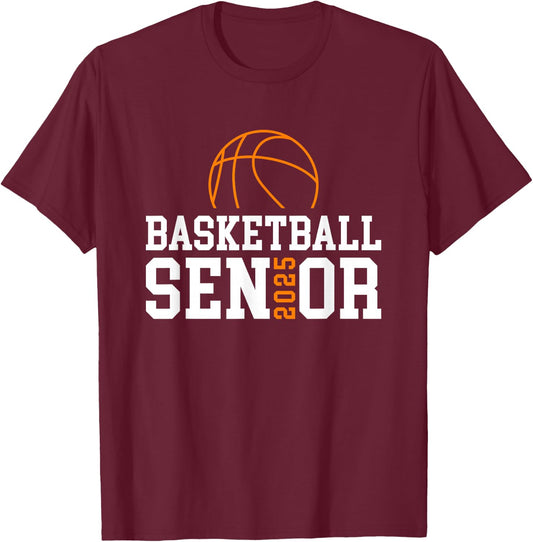 Class of 2025 Basketball Senior Night T-Shirt - T-Shirt | Maroon