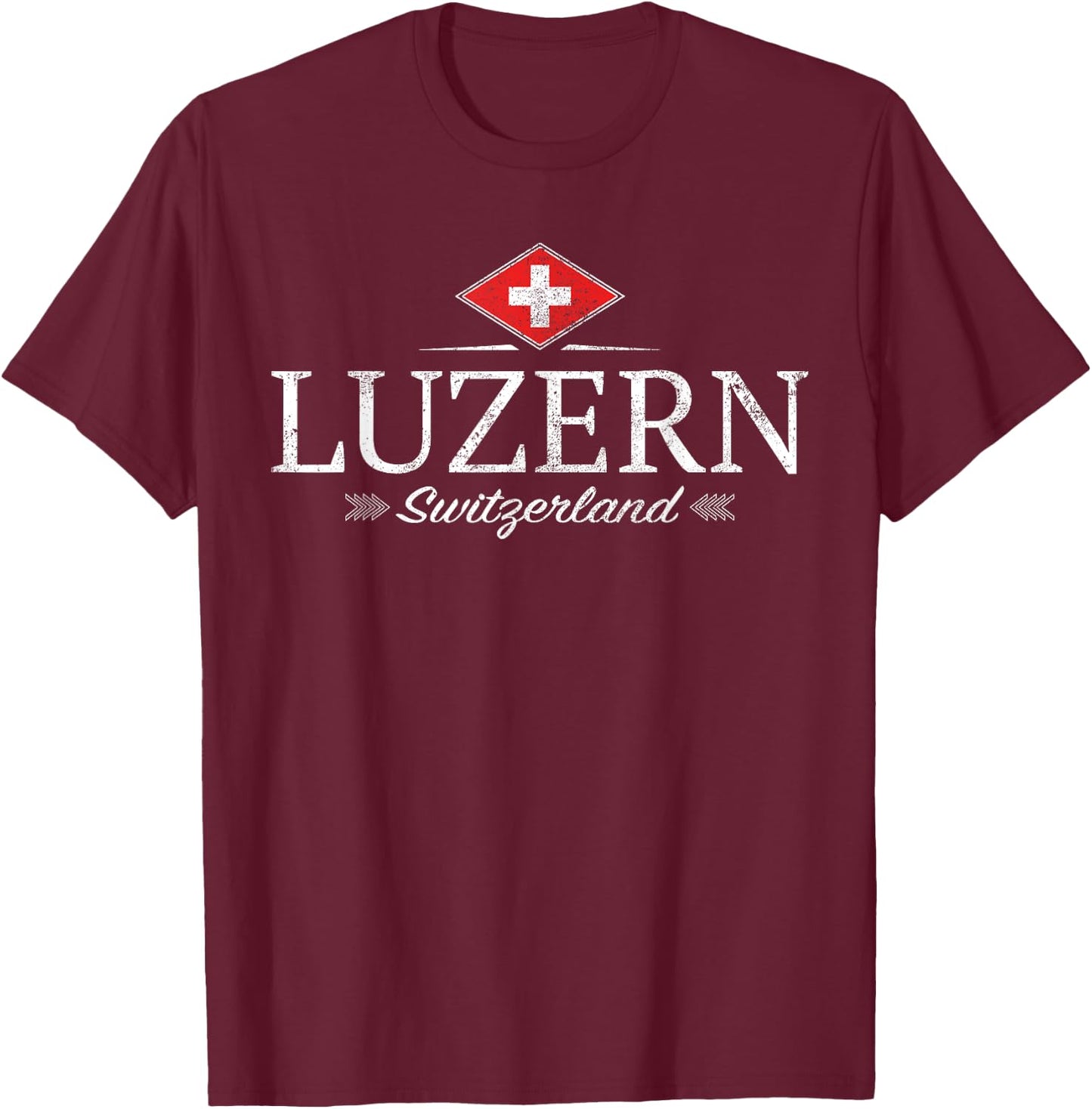 Lucerne / Luzern Switzerland T-Shirt - T-Shirt | Maroon