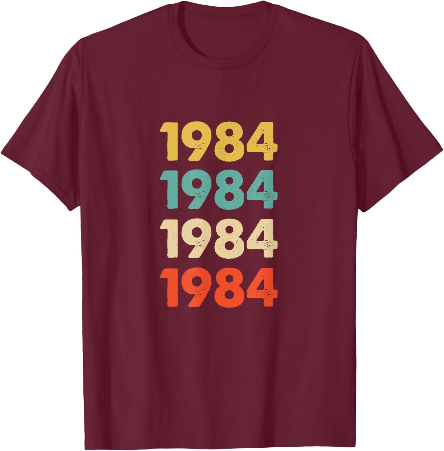 1984 Birthday T-Shirt - T-Shirt | Maroon