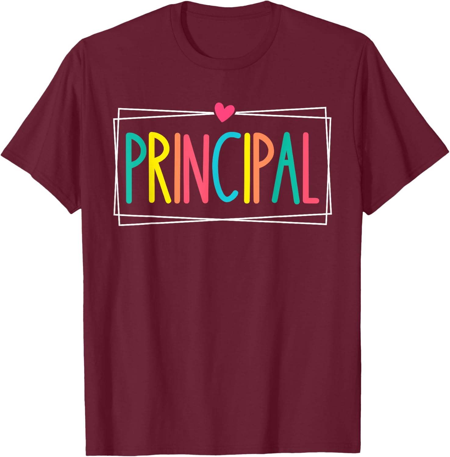 Principal This Principal Loves Her School Women Back To T-Shirt - T-Shirt | Maroon