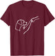 Dog and Human Fist Bump T-Shirt - T-Shirt | Maroon