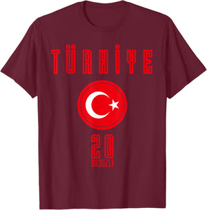 Turkish Milli Takim - 20 Denizli T-Shirt - T-Shirt | Maroon