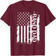 Band Dad United States Distressed w US Flag T-Shirt - T-Shirt | Maroon
