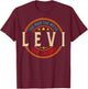 LEVI The Man The Myth The Legend Vintage Personalized T-Shirt - T-Shirt | Maroon