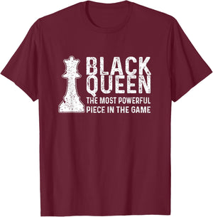 Black Queen The Most Powerful Piece In The Game Women T-Shirt - T-Shirt | Maroon