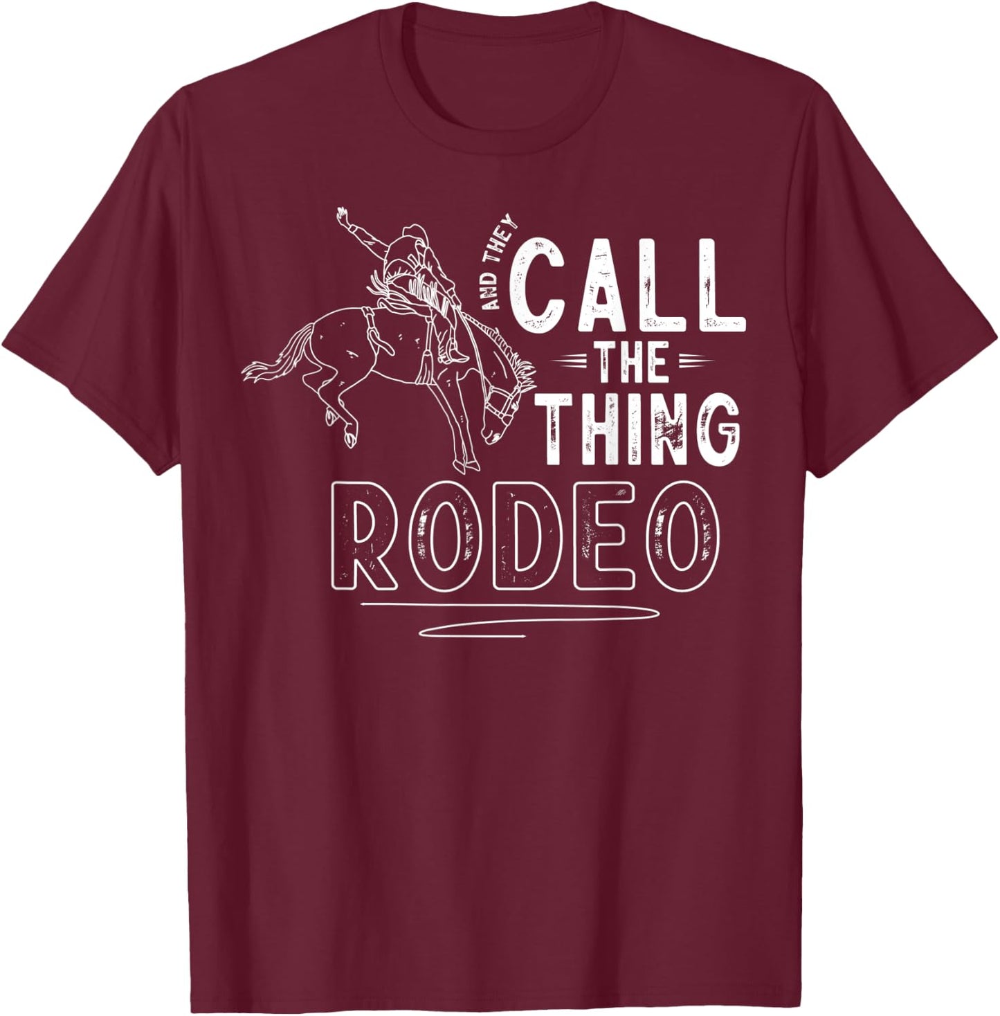 Horse Riding Equestrian Horse Owner Western Horse Rodeo T-Shirt - T-Shirt | Maroon