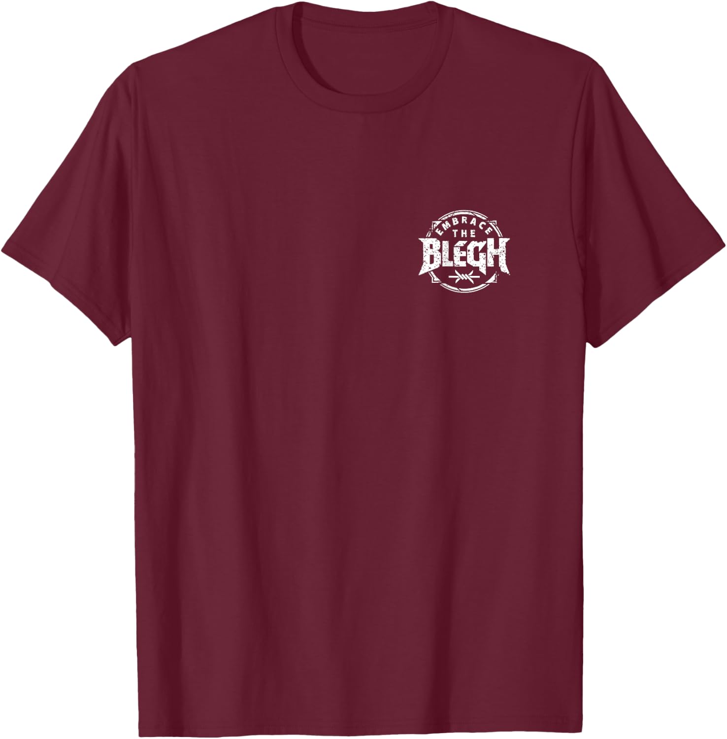 Deathcore (Front/Backprint) Metalcore Cute Blegh T-Shirt - T-Shirt | Maroon