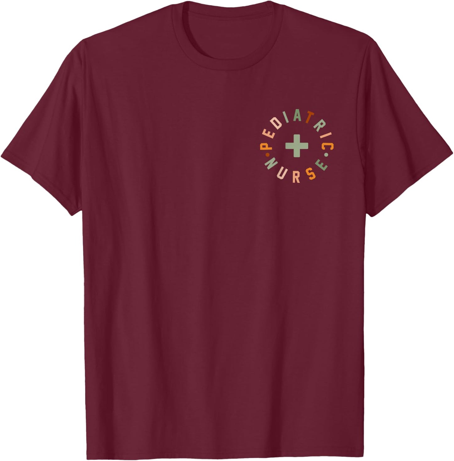 Pediatric Nurse Vintage PEDS Nurse ER Nursing Pocket Logo T-Shirt - T-Shirt | Maroon