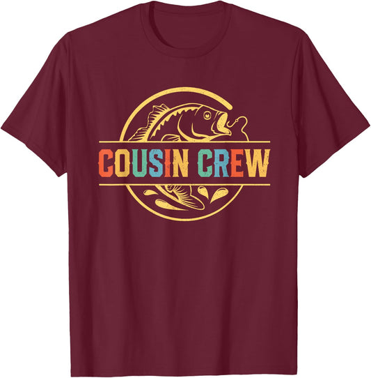 Cousin Crew Shirts For Kids Fisherman Fishing Lovers T-Shirt - T-Shirt | Maroon