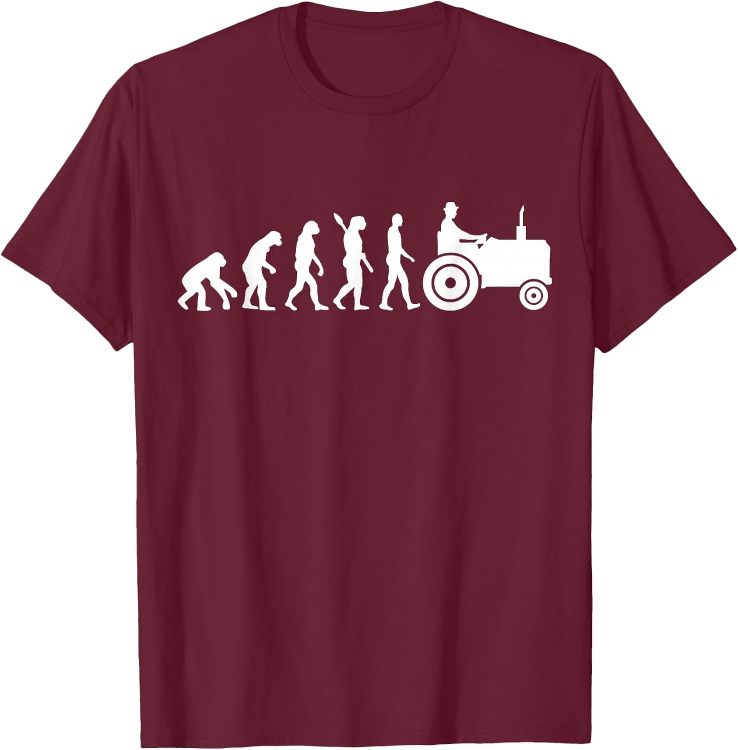 Evolution farmer T-Shirt - T-Shirt | Maroon