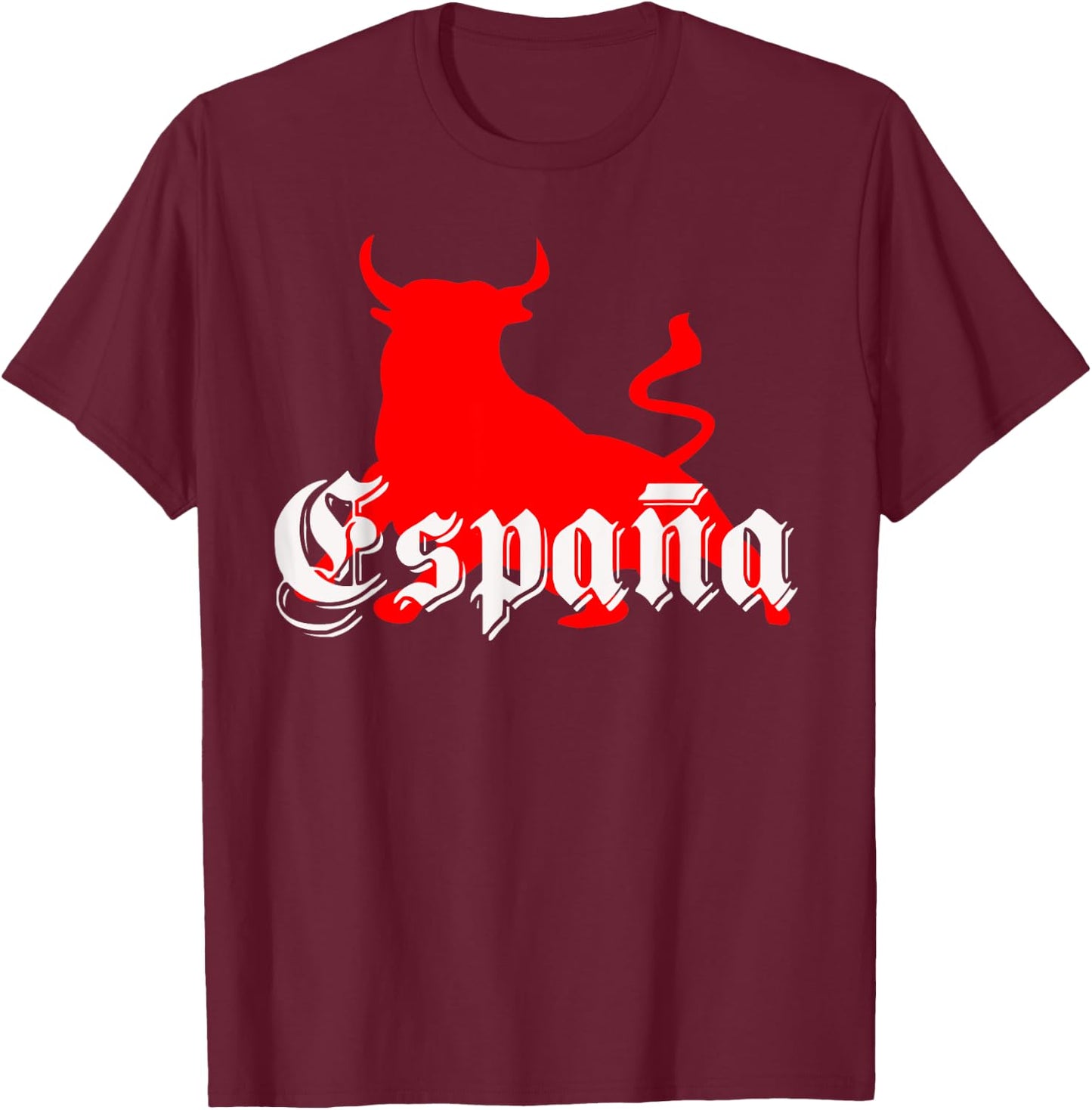 Espana Spain Bull T-Shirt - T-Shirt | Maroon