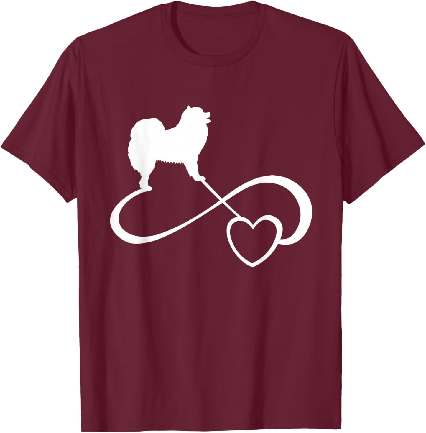 Samoyed Gift Dog Lover - Dog Breed Endless Love Heart T-Shirt - T-Shirt | Maroon