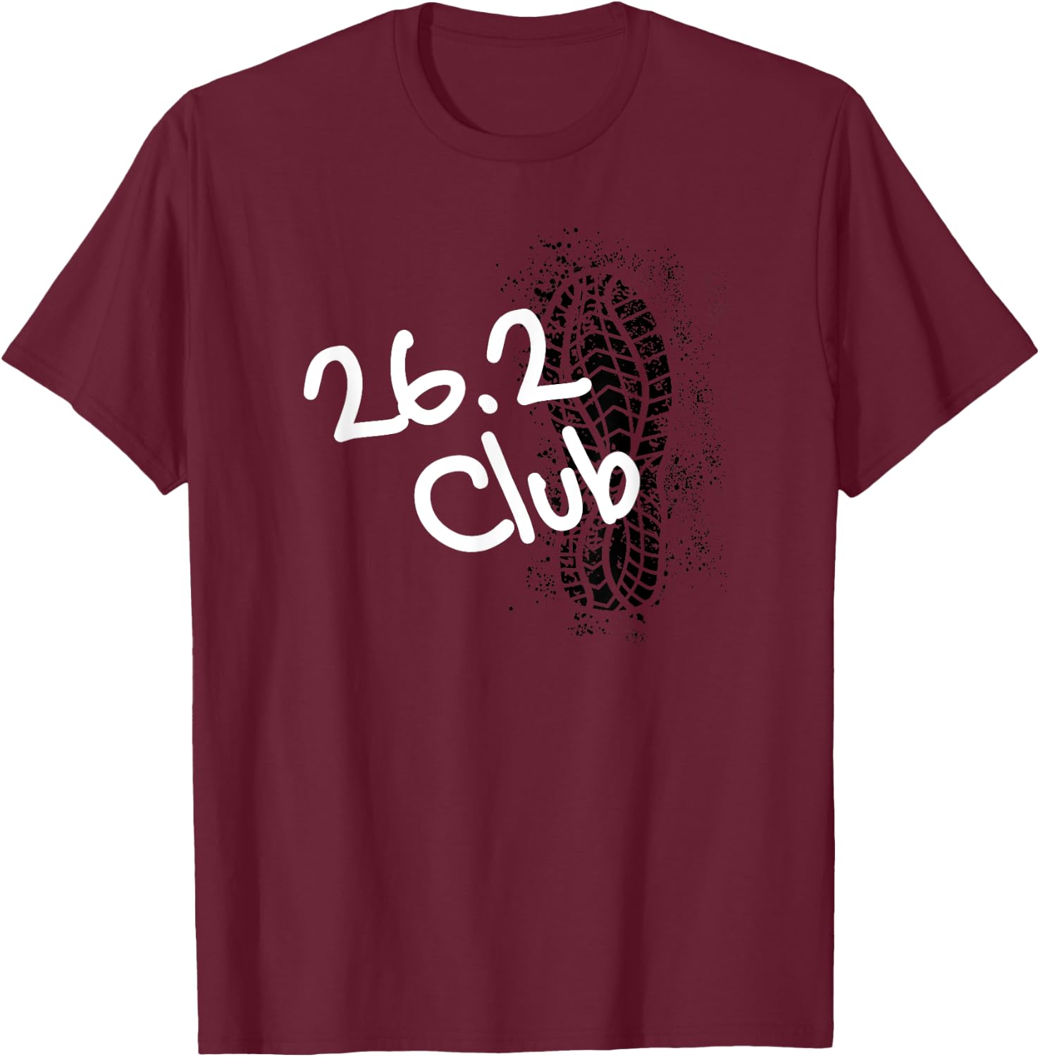 26.2 club Marathon finisher running and jogging T-Shirt - T-Shirt | Maroon