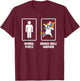 Dabbing Unicorn Broken Ankle Surgery Survivor Recovery Gift T-Shirt - T-Shirt | Maroon