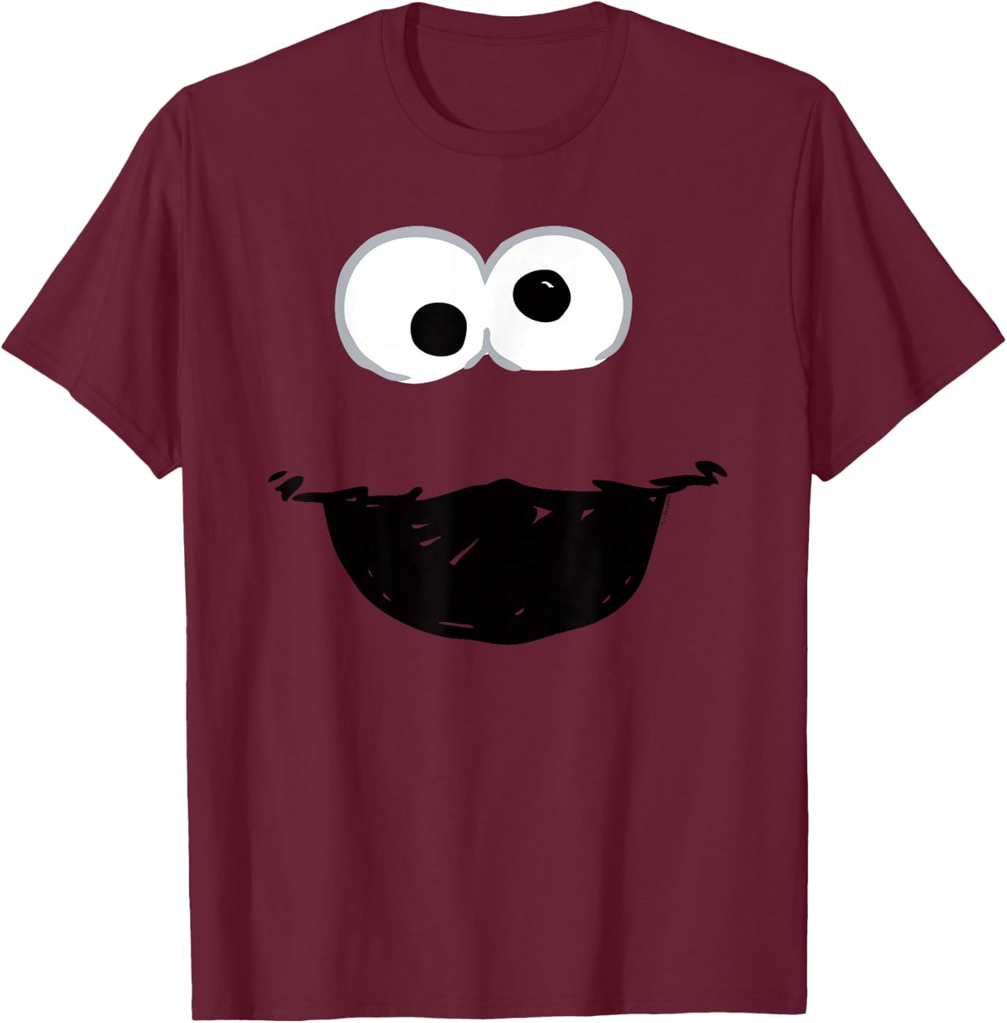 Sesame Street Cookie Monster Crayon Sketch Halloween Costume T-Shirt - T-Shirt | Maroon