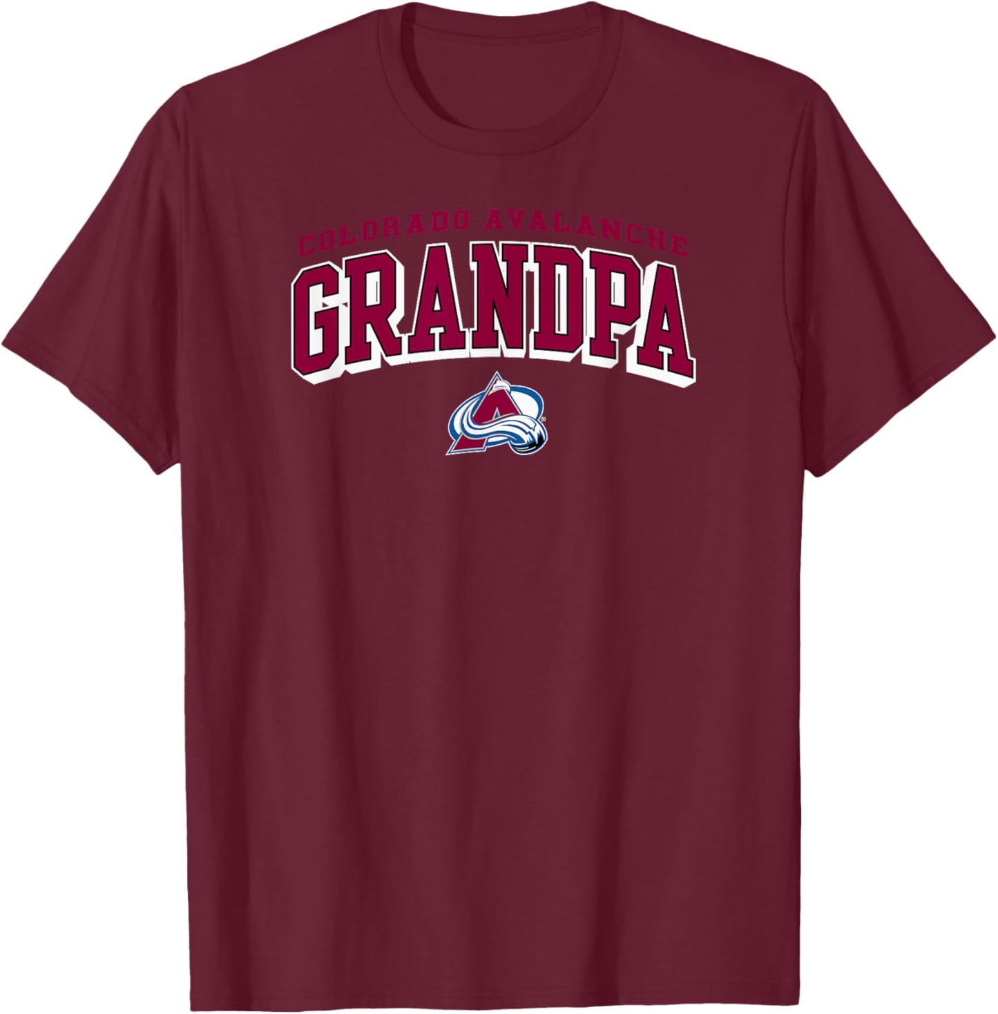 Colorado Avalanche Grandpa Arch Navy NHL Officially Licensed T-Shirt - T-Shirt | Maroon