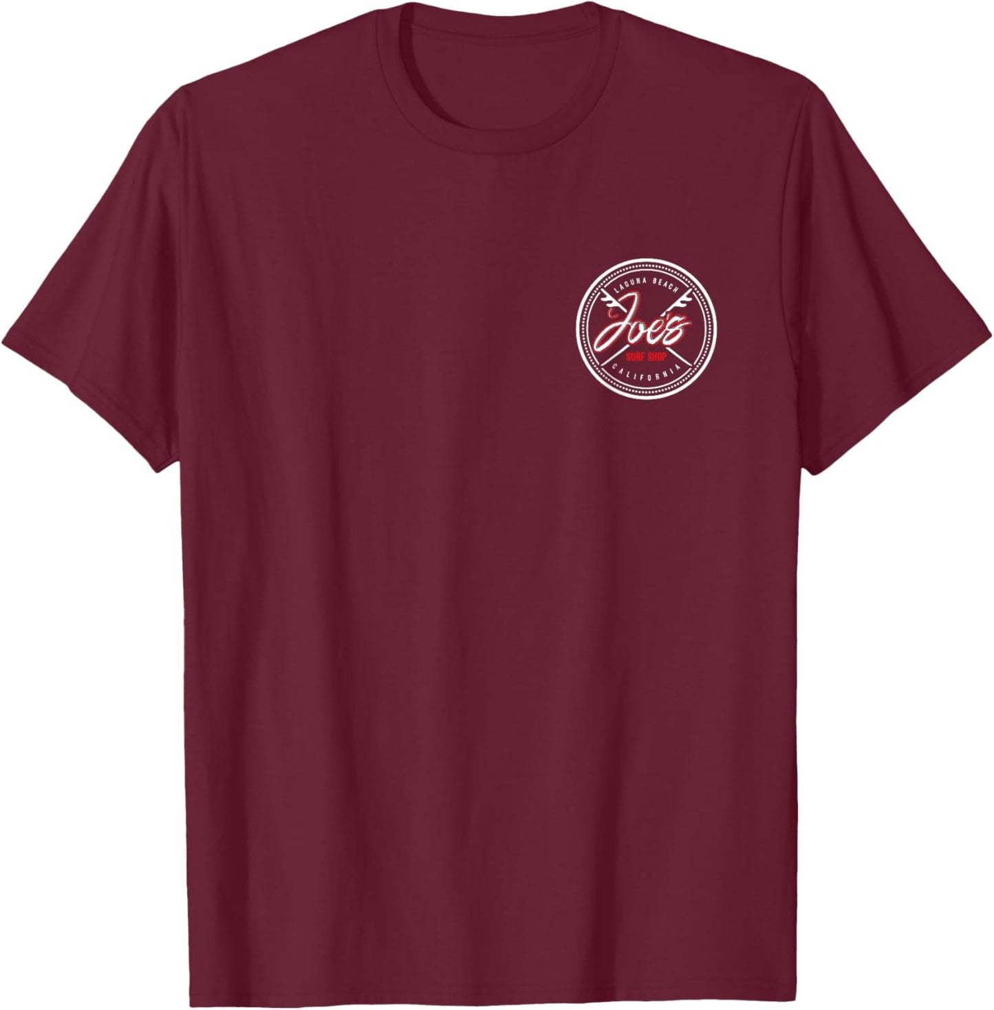 Joe's Surf Double Boards Logo Graphic T-Shirt - T-Shirt | Maroon
