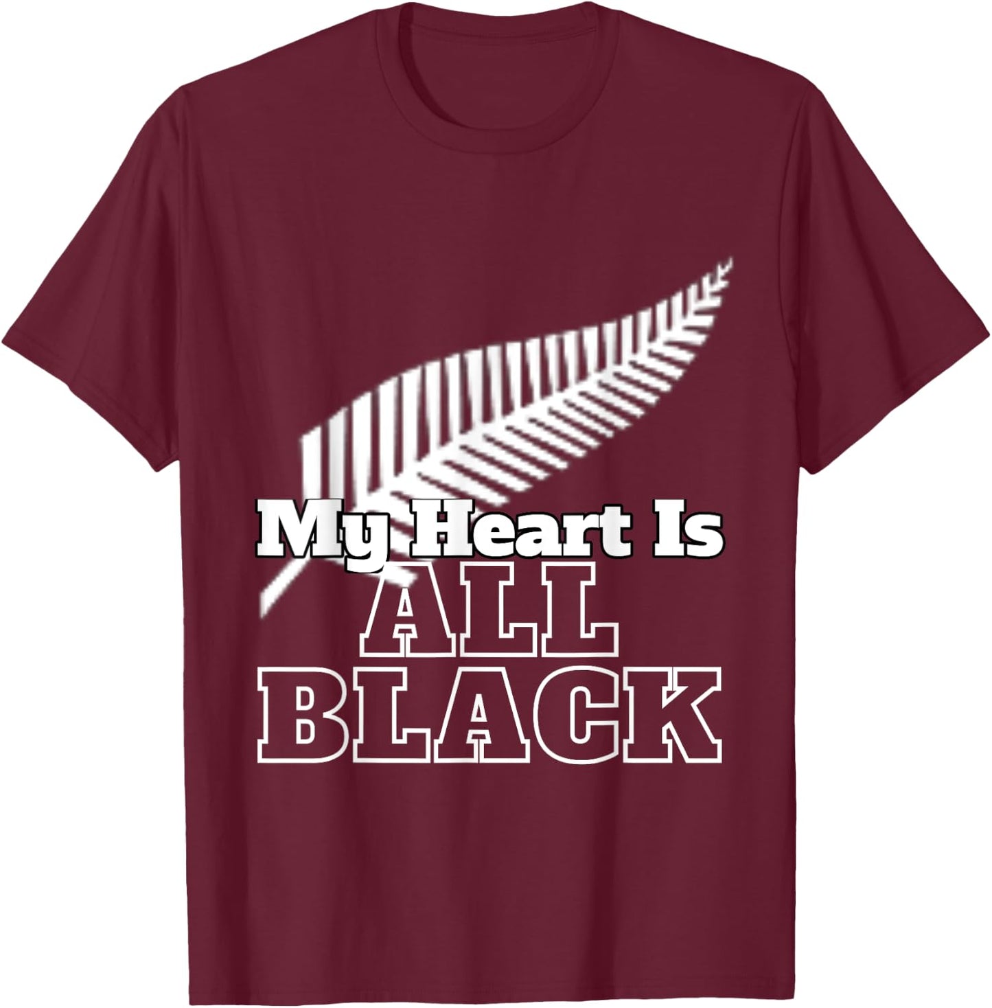 My Heart Is All Black. T-Shirt - T-Shirt | Maroon