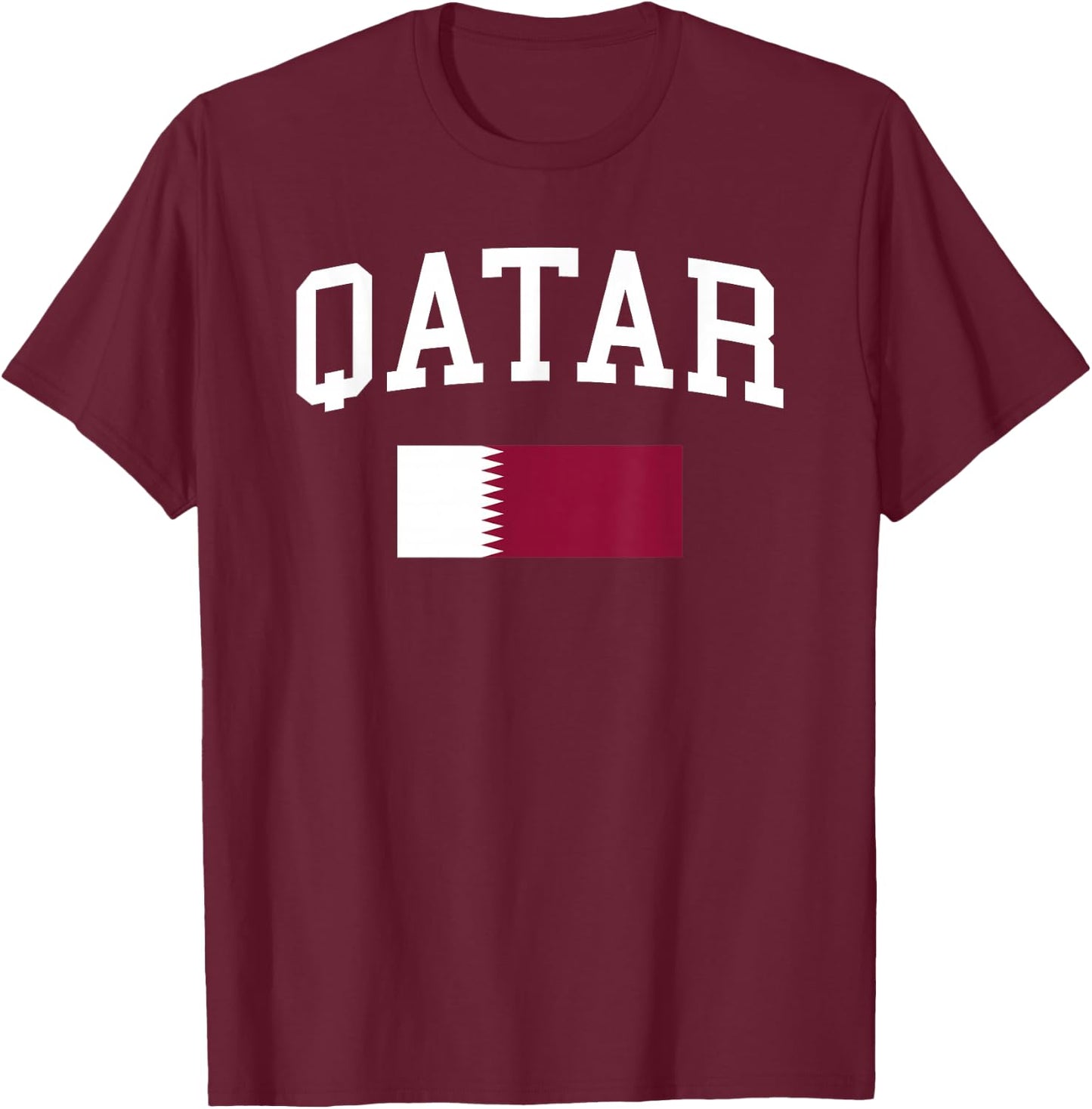 Qatari Flag Men Women Kids Qatar T-Shirt - T-Shirt | Maroon