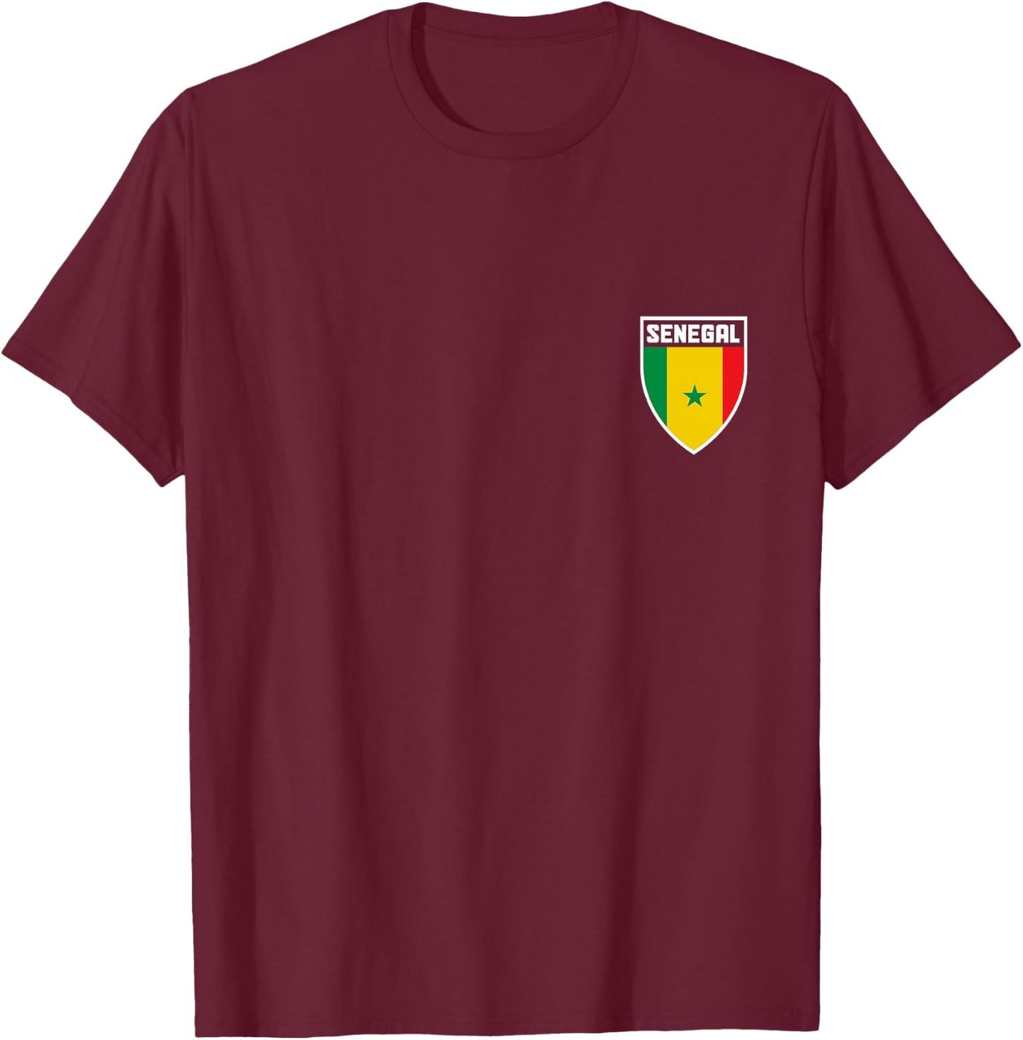 Senegal Pride Senegalese Flag African Roots Heritage T-Shirt - T-Shirt | Maroon