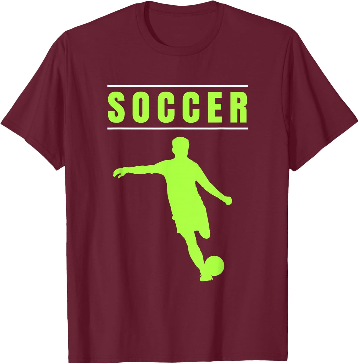 Soccer Shirt for Boys Soccer Fans Soccer Players Soccer T-Shirt - T-Shirt | Maroon