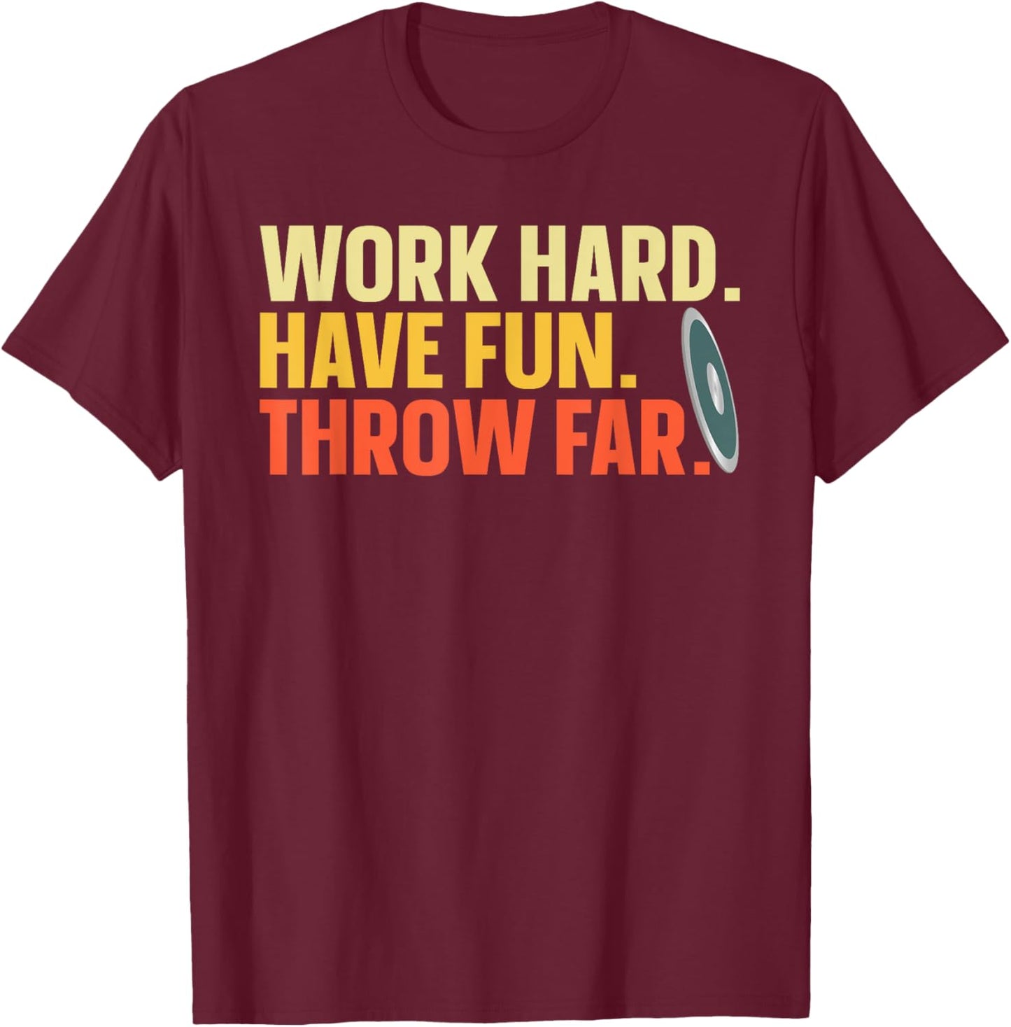 Best Discus Throwing Design Women Discus Thrower T-Shirt - T-Shirt | Maroon