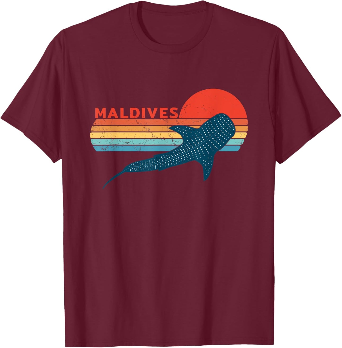 Whale Shark Maldives Diving T-Shirt - T-Shirt | Maroon