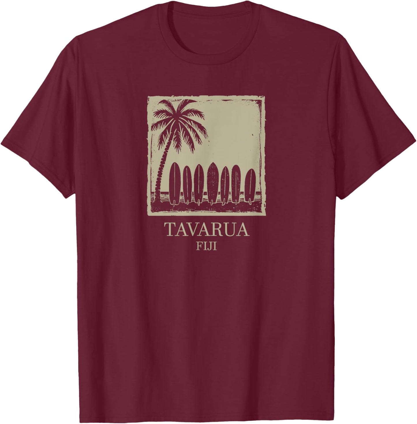 Surfing Surfboard TAVARUA T-Shirt - T-Shirt | Maroon