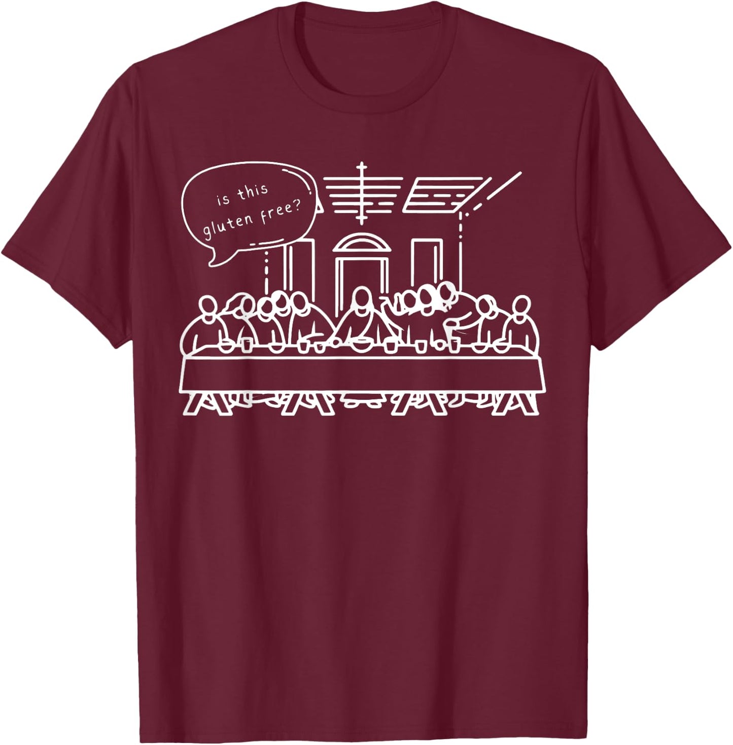Funny Is This Gluten Free Christian Religious Faith T-Shirt - T-Shirt | Maroon