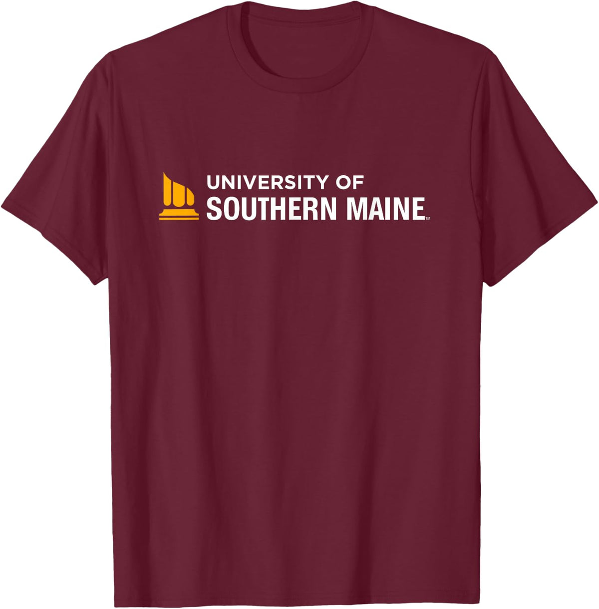 University of Southern Maine USM Horizontal Logo T-Shirt - T-Shirt | Maroon