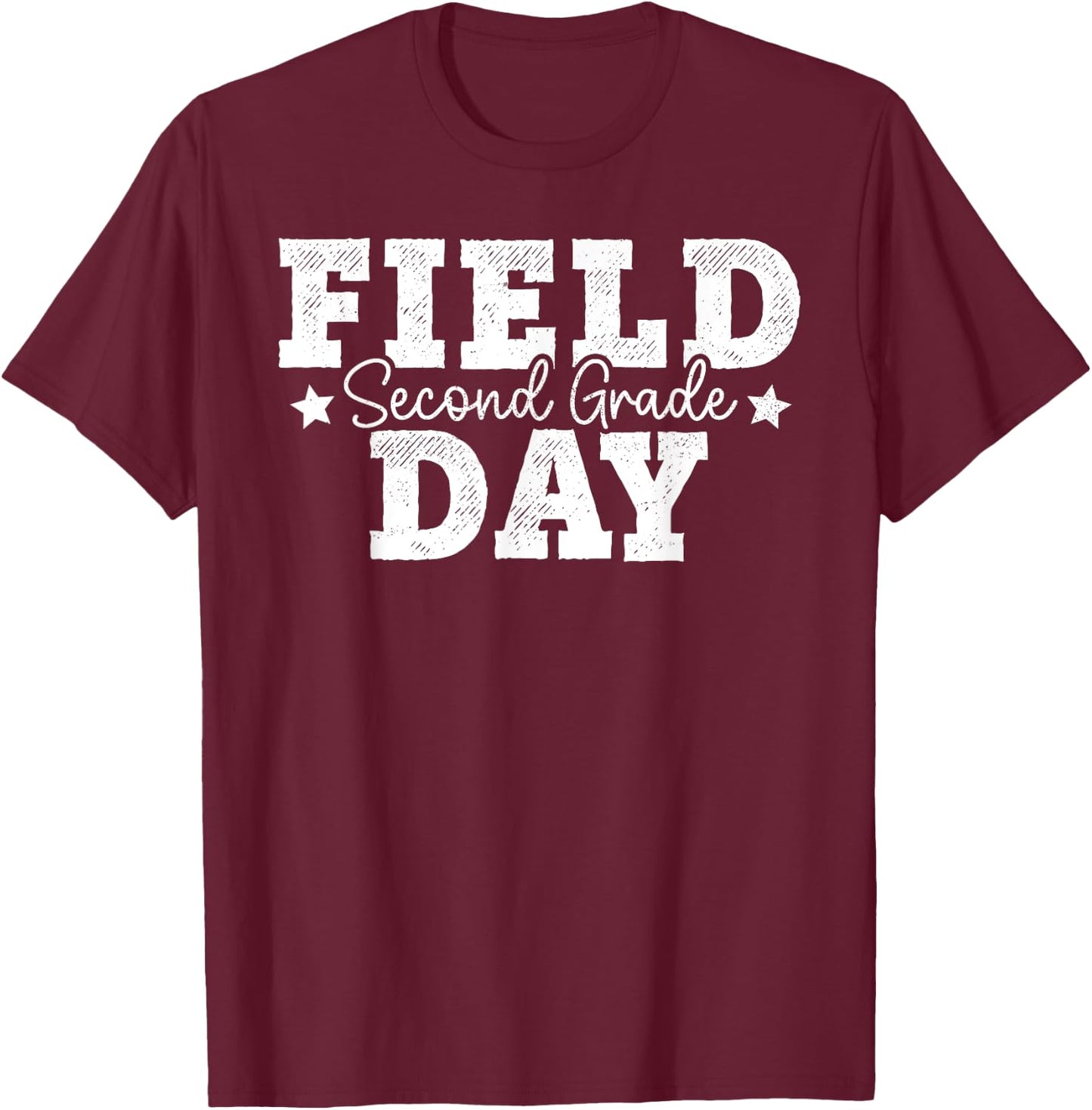 2nd Grade Field Day 2024 Second Grade School Teacher Student T-Shirt - T-Shirt | Maroon