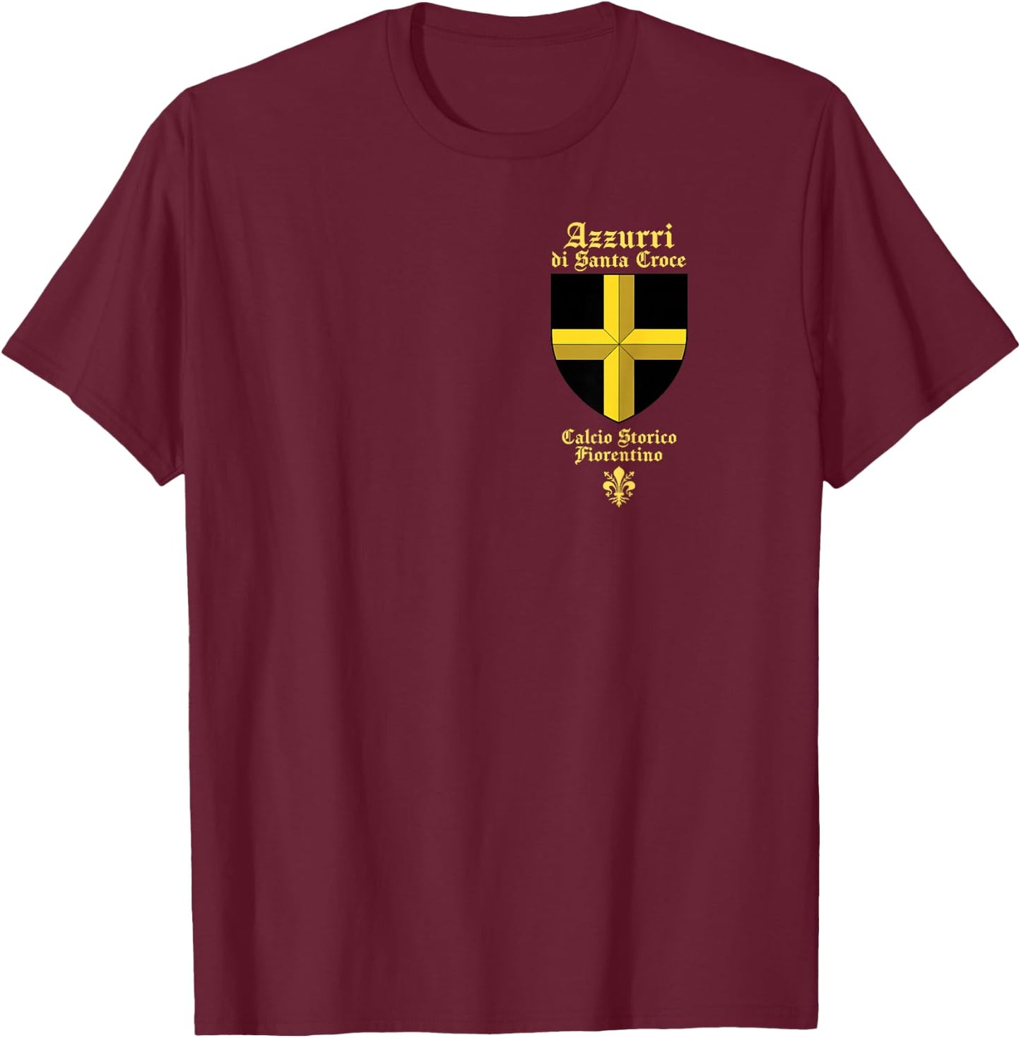 Florentine football fútbol Calcio storico fiorentino Azzurri T-Shirt - T-Shirt | Maroon