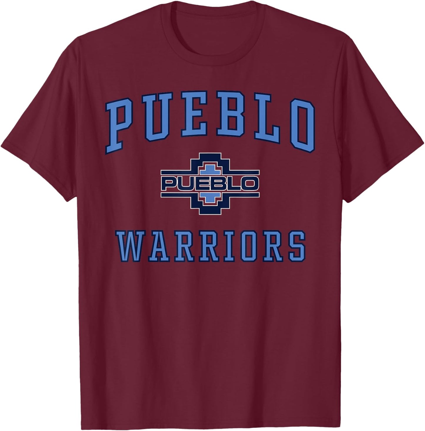 Pueblo High School Warriors C1 T-Shirt - T-Shirt | Maroon