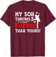 My Son Baseball Pitcher Mom Of A Baseball Pitcher Mother T-Shirt - T-Shirt | Maroon