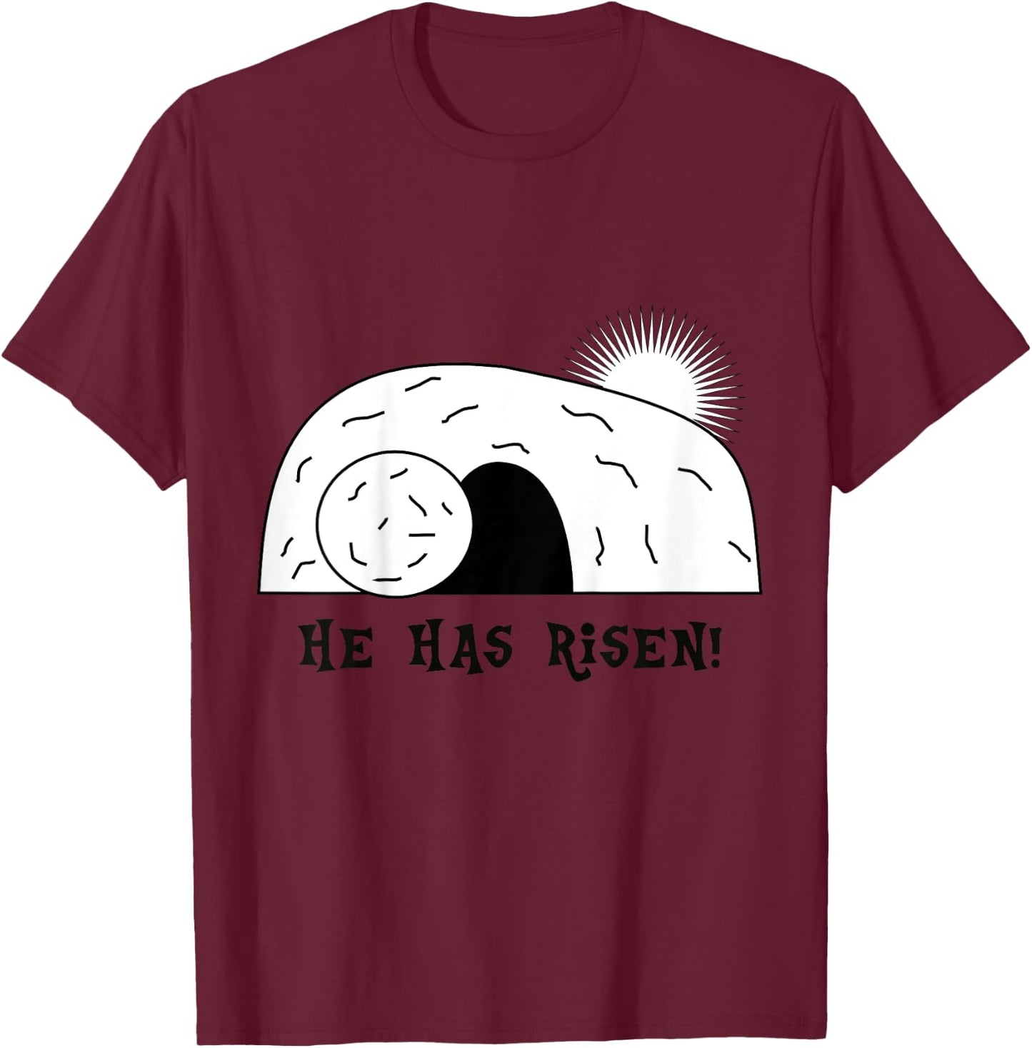 He Has Risen Jesus Christ Easter Boys Girls Child T-Shirt - T-Shirt | Maroon