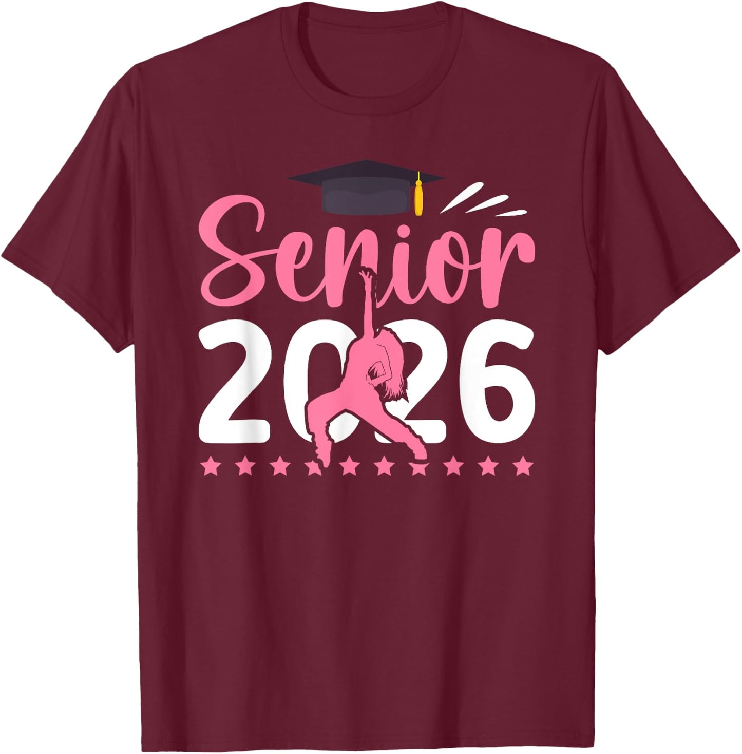 Senior Dancer 2026 Graduation Dance Senior 2026 T-Shirt - T-Shirt | Maroon