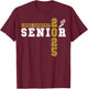 Cross Country Senior Night Senior 2025 Graduation Party 18 T-Shirt - T-Shirt | Maroon