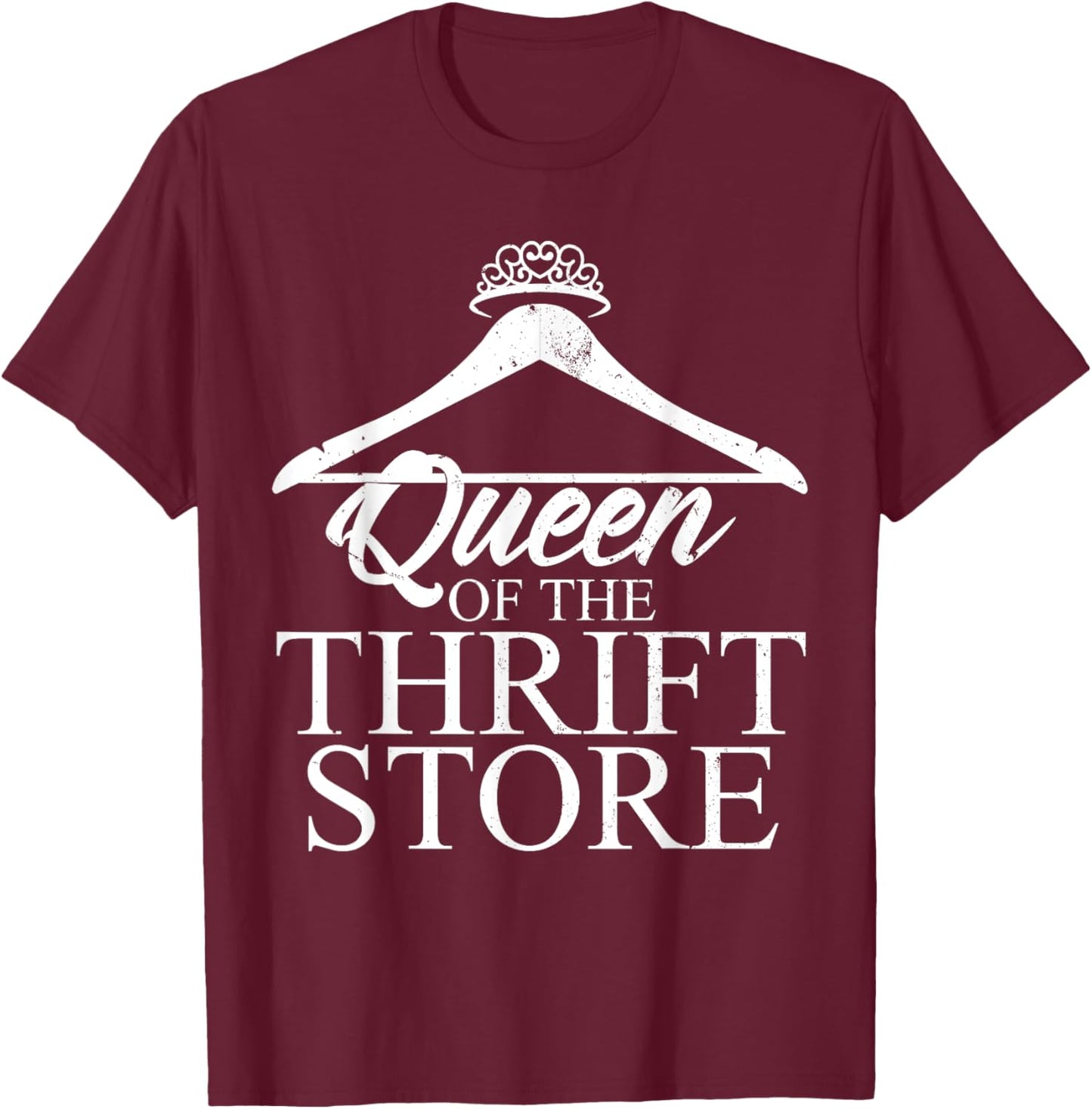 Best Thrift Store Art Girls Thrift Shop Thrifting T-Shirt - T-Shirt | Maroon