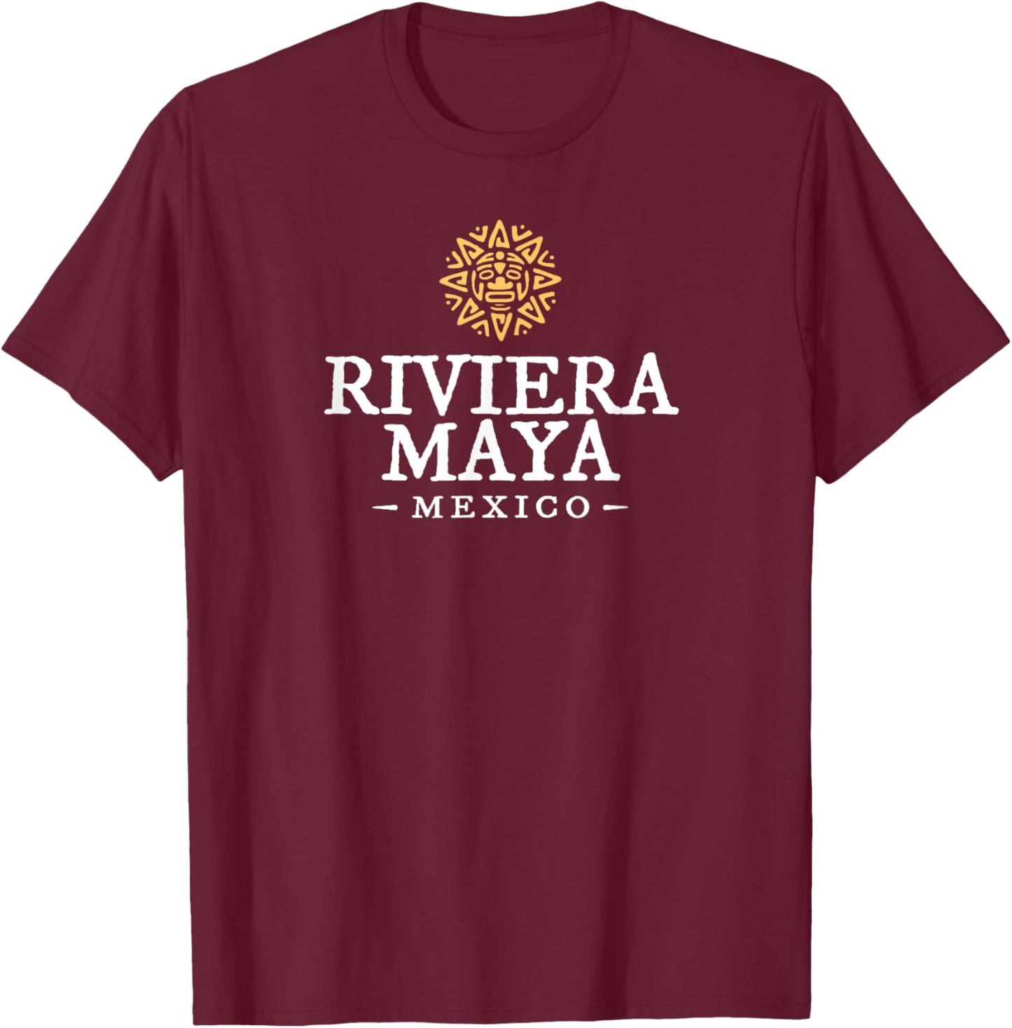 Riviera Maya Mexico Vintage Sun Cruise Vacation Souvenir T-Shirt - T-Shirt | Maroon