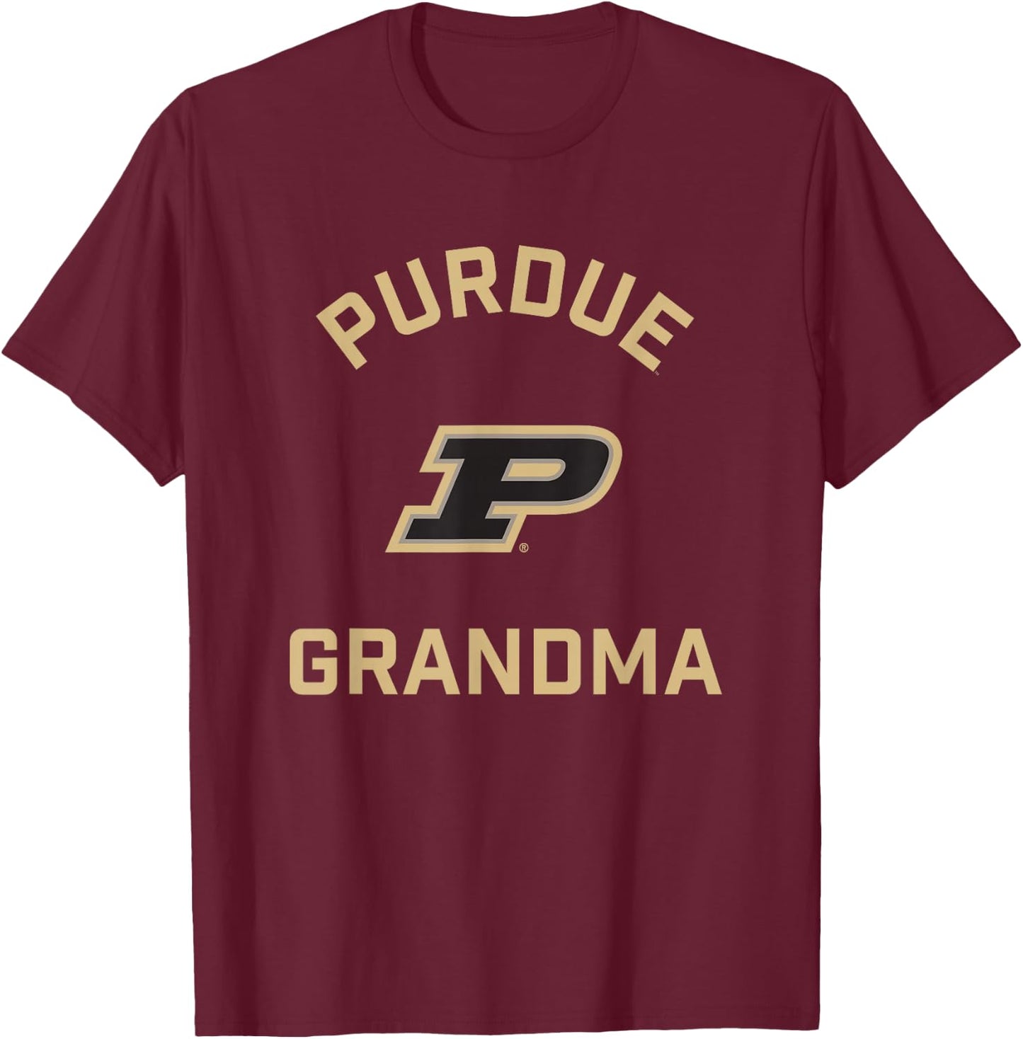 Purdue University Boilermakers Arched Grandma T-Shirt - T-Shirt | Maroon