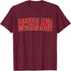 MCFARLAND CA CALIFORNIA Varsity Style USA Vintage Sports T-Shirt - T-Shirt | Maroon