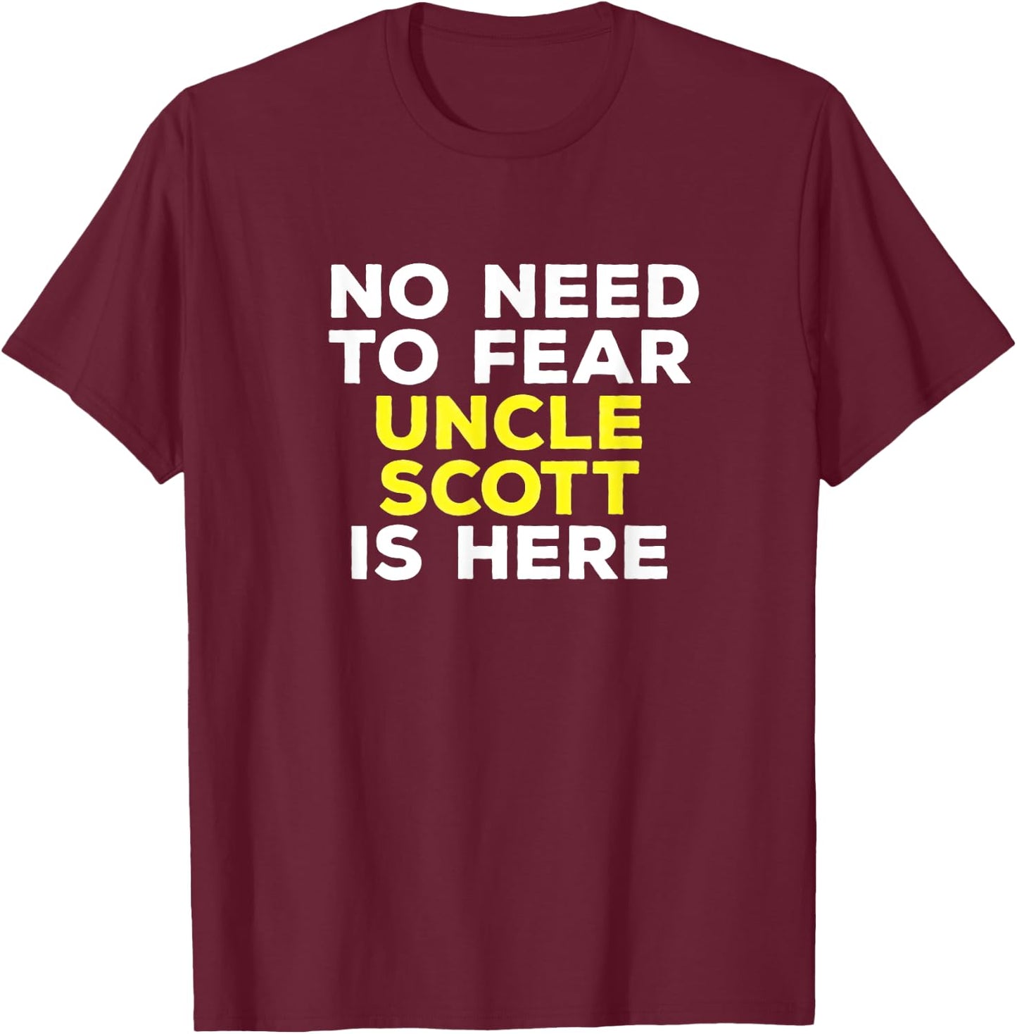SCOTT Funny Uncle Gift Family Graphic Name T-Shirt - T-Shirt | Maroon