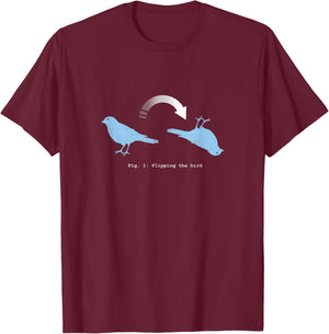 Flipping the Bird Funny Dad Joke - Idiom Shirt T-Shirt - T-Shirt | Maroon