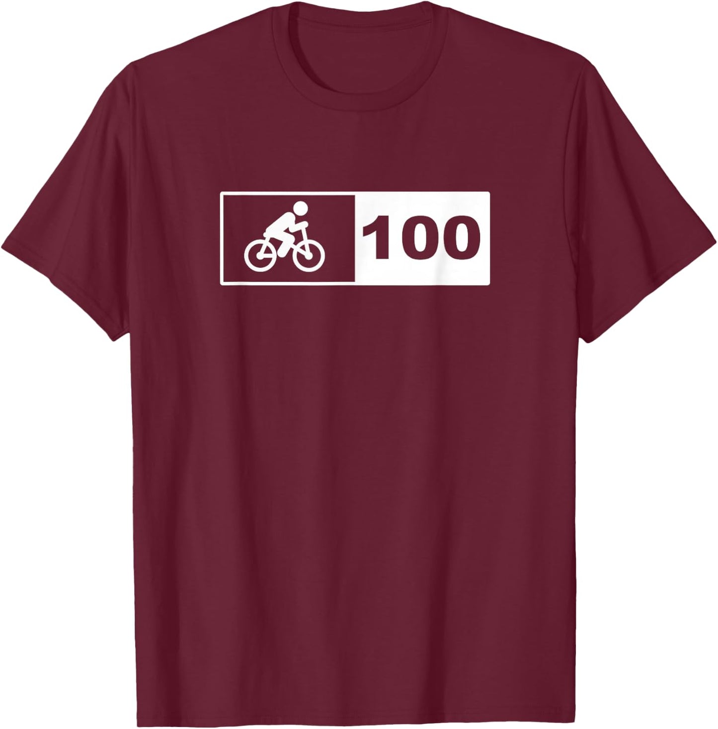 Cycling 100 miles T-Shirt - T-Shirt | Maroon