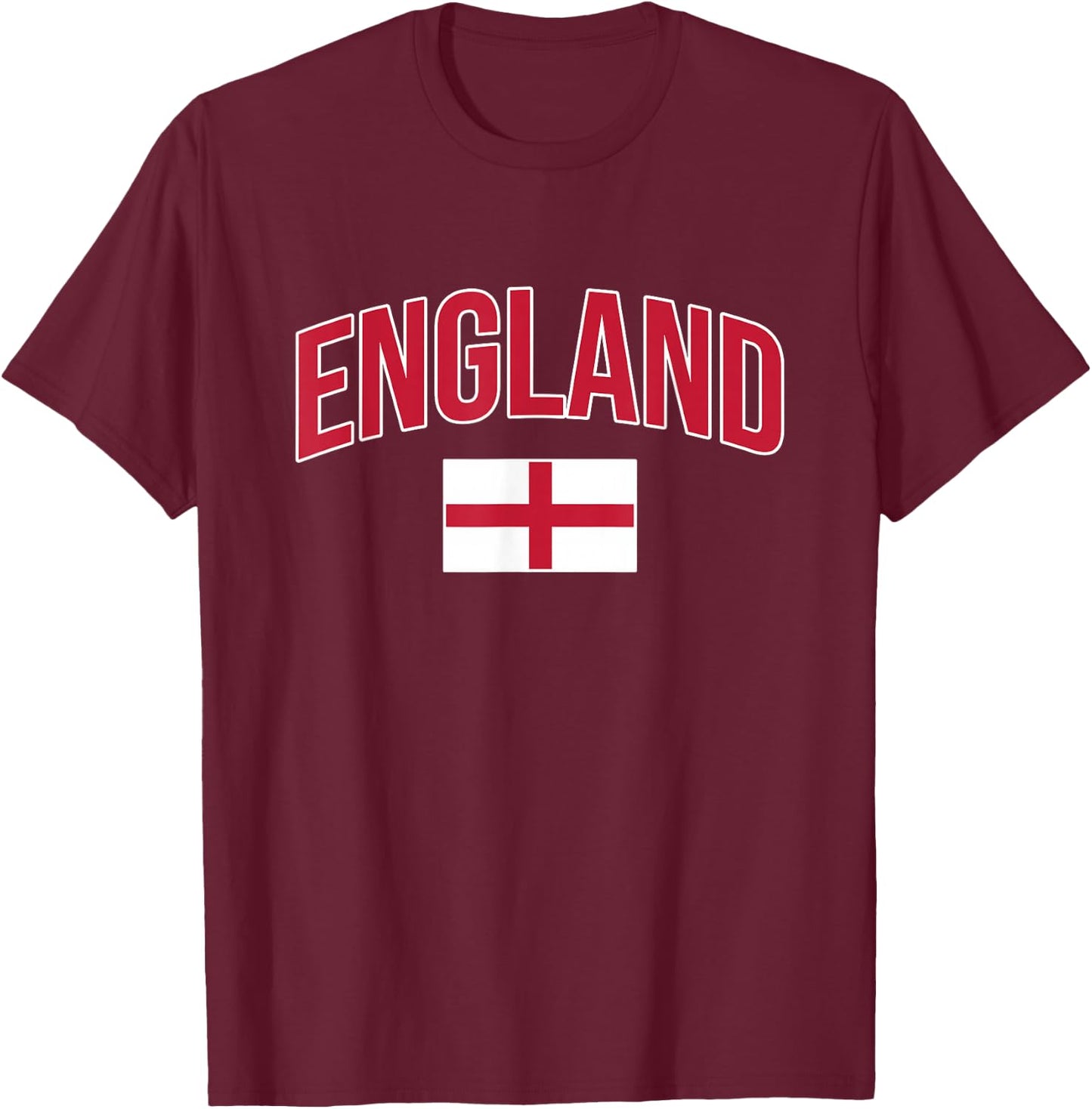 England - Flag of England - Throwback Design T-Shirt - T-Shirt | Maroon