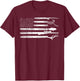 Fishing Flag Deer Buck Camoflage Hunting Fishing T-Shirt - T-Shirt | Maroon
