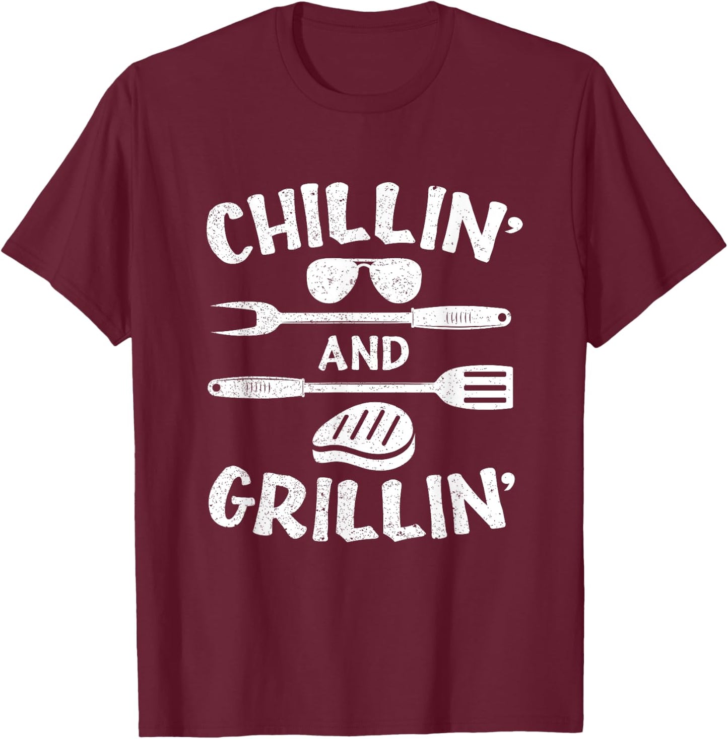 Bbq Barbecue Pit Men Women Kids Bbq Dad Costume For Kids T-Shirt - T-Shirt | Maroon