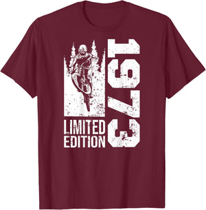 Vintage 1973 born Birthday cycling Mountain-Bike MTB-Bicycle T-Shirt - T-Shirt | Maroon