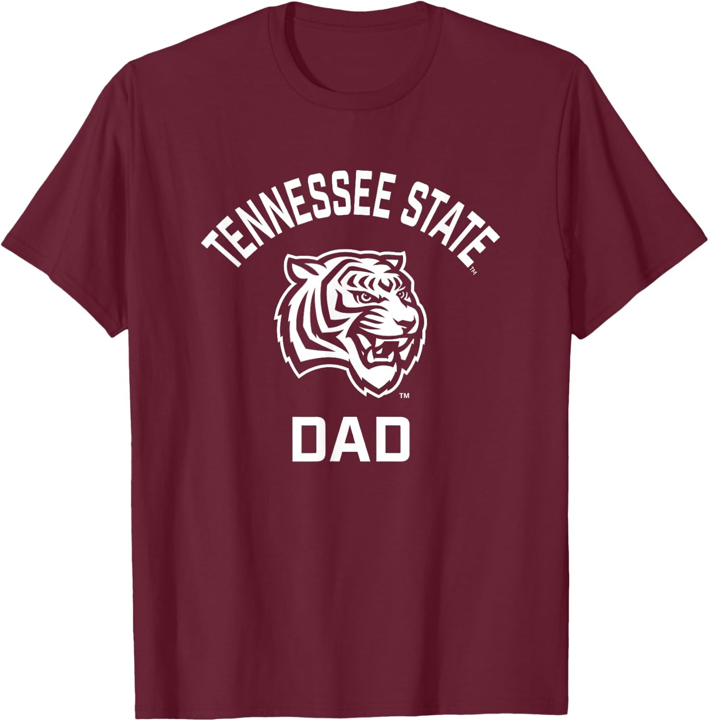 Tennessee State University TSU Tigers Arched Dad T-Shirt - T-Shirt | Maroon
